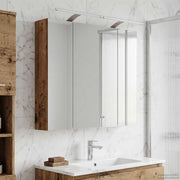 Badkamer spiegelkast 80x14.5x70 cm bewerkt hout