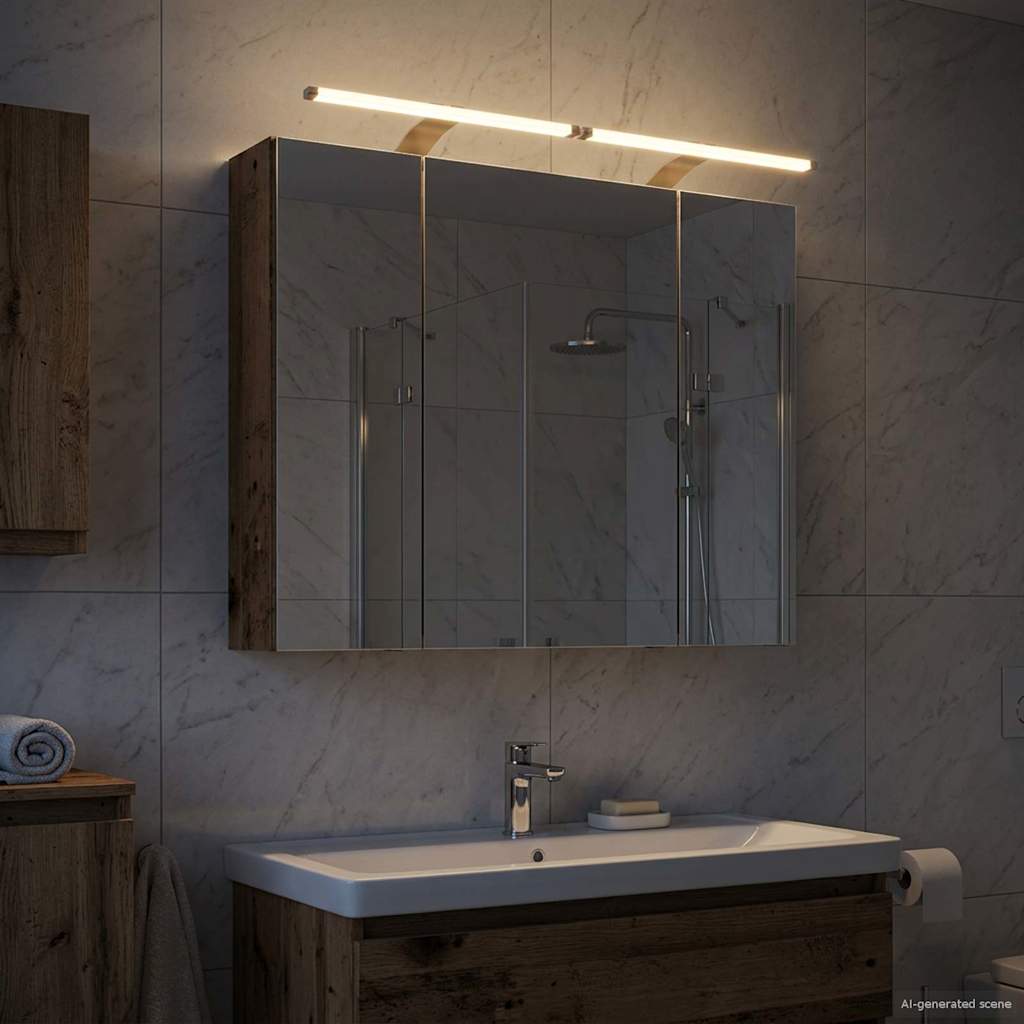 Badkamer spiegelkast Oudhout 80 x 14.5 x 70 cm Bewerkt hout
