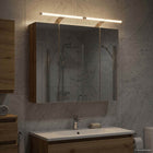 Bathroom mirror cabinet Rustic oak 80 x 14.5 x 70 cm