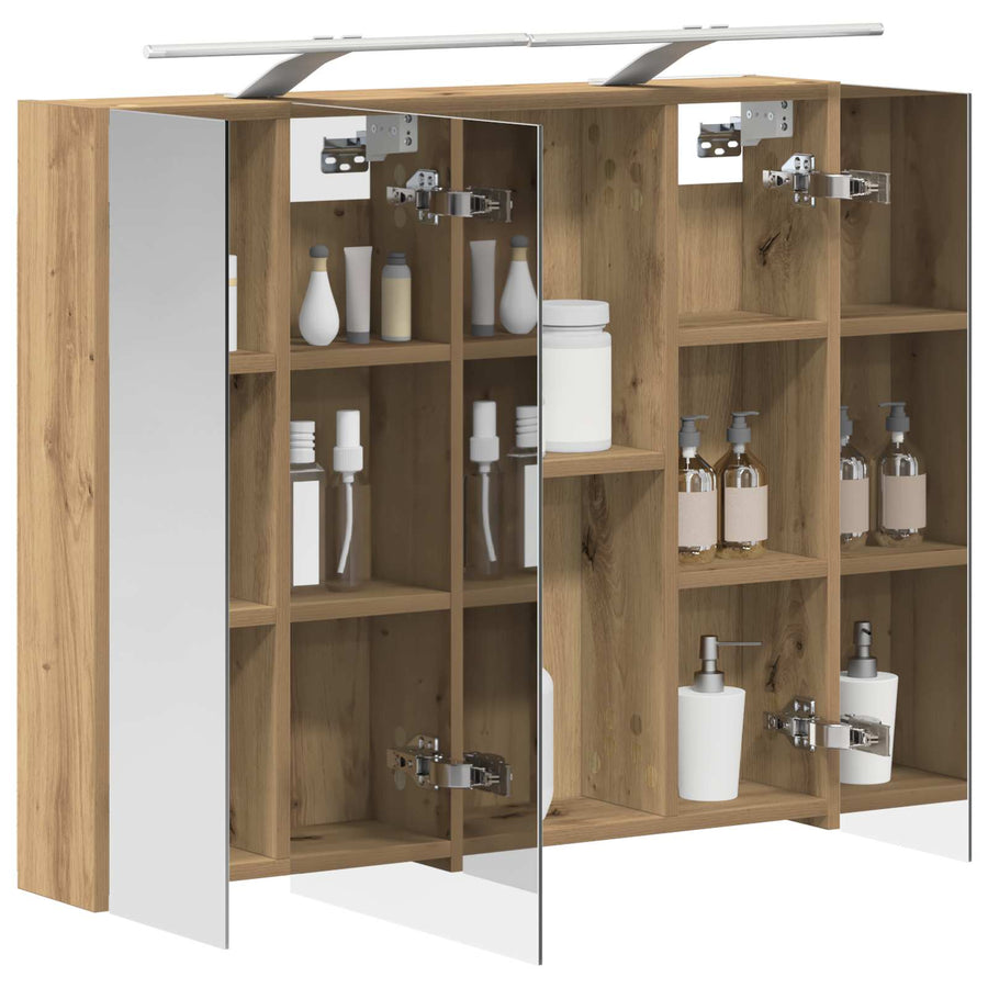 Badkamer spiegelkast Ambachtelijk eiken 80 x 14.5 x 70 cm