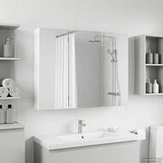 Badkamer spiegelkast 100x14,5x70 cm wit bewerkt hout