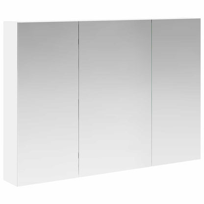 Badkamer spiegelkast Wit 100 x 14,5 x 70 cm Bewerkt hout