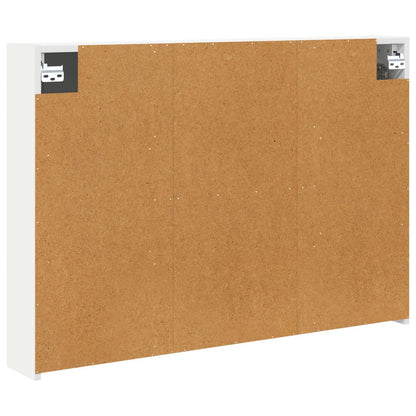 Badkamer spiegelkast Wit 100 x 14,5 x 70 cm Bewerkt hout