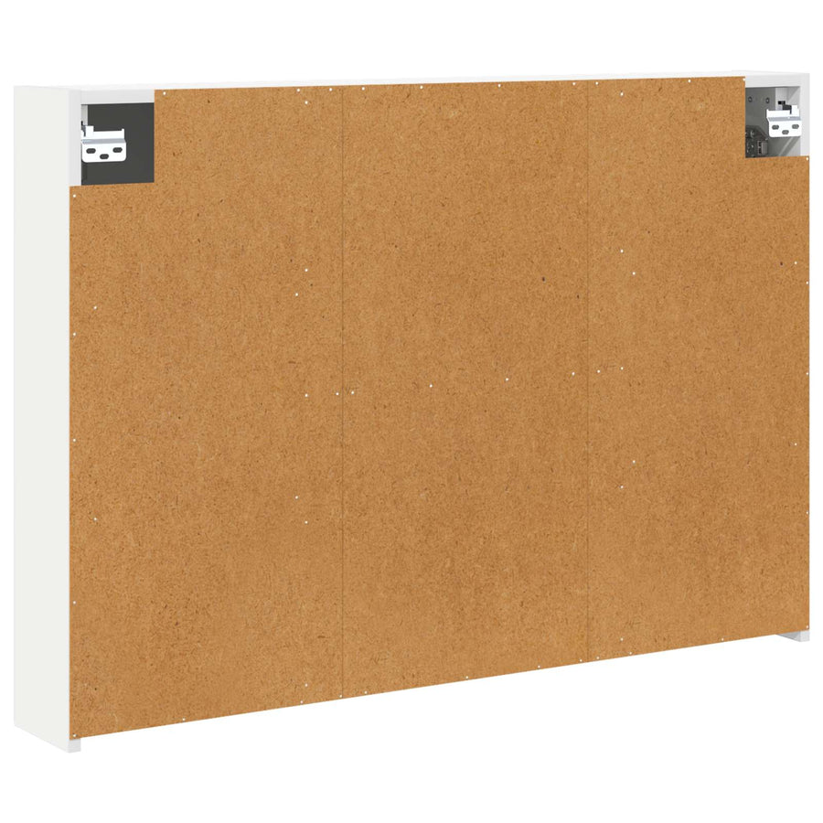 Badkamer spiegelkast Wit 100 x 14,5 x 70 cm Bewerkt hout