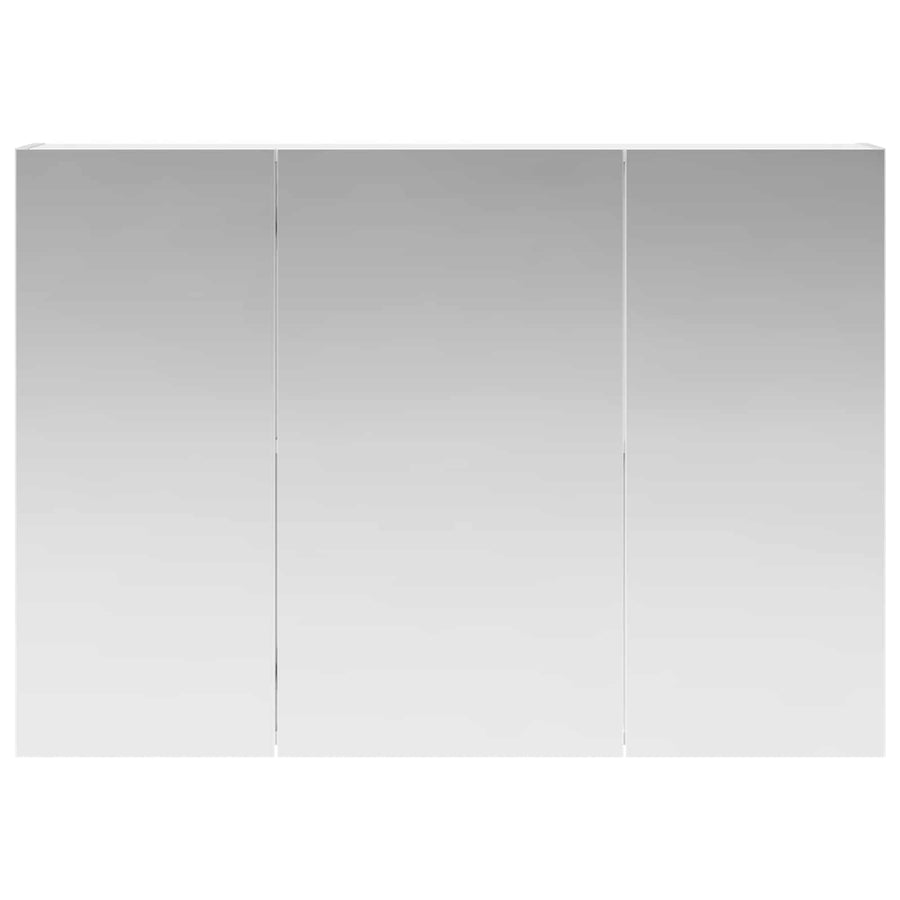 Badkamer spiegelkast Wit 100 x 14,5 x 70 cm Bewerkt hout
