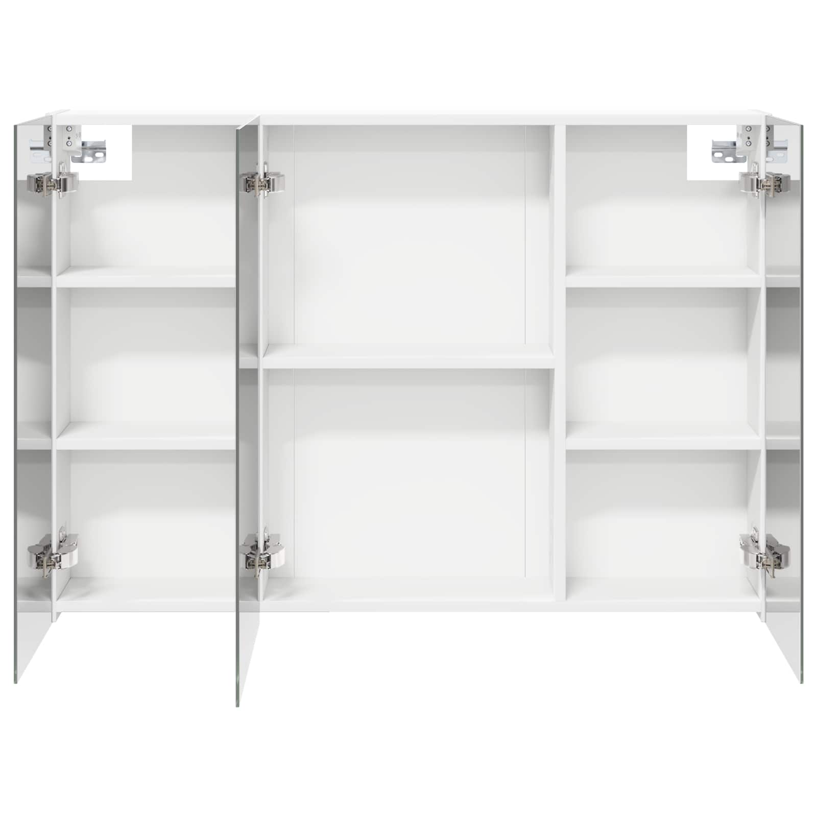 Badkamer spiegelkast Wit 100 x 14,5 x 70 cm Bewerkt hout