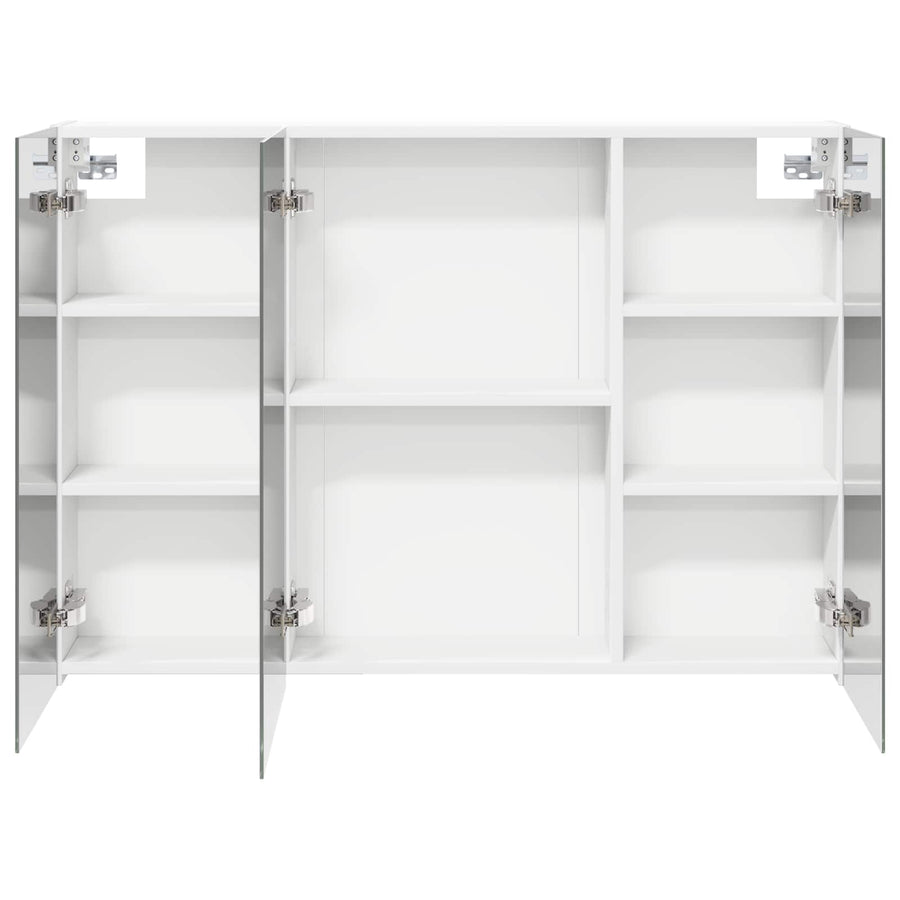 Badkamer spiegelkast Wit 100 x 14,5 x 70 cm Bewerkt hout