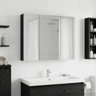 Bathroom mirrored cabinet with shelf Black Oak 100 x 14.5 x 70 cm