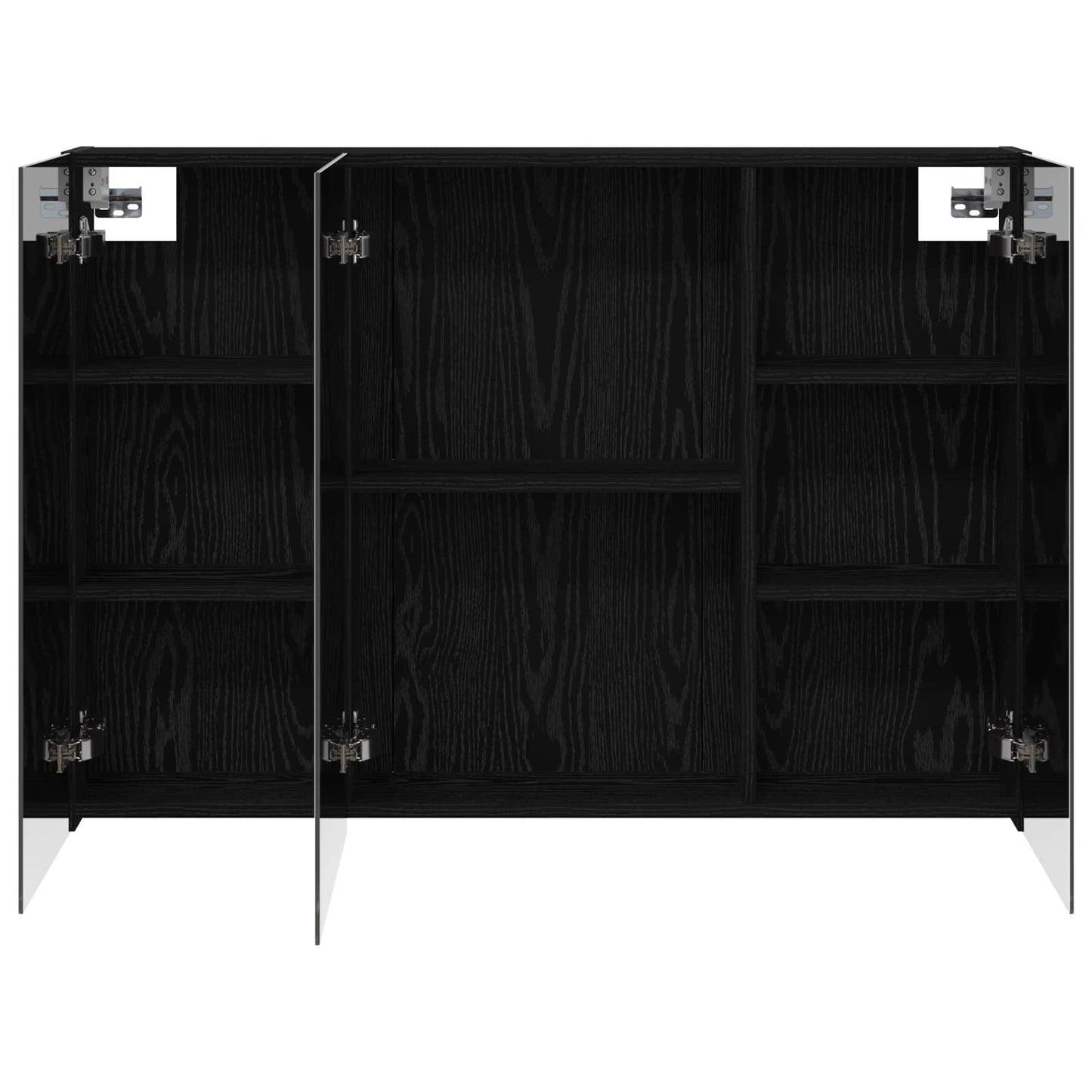Badkamer spiegelkast met plank Zwart Eiken 100 x 14,5 x 70 cm