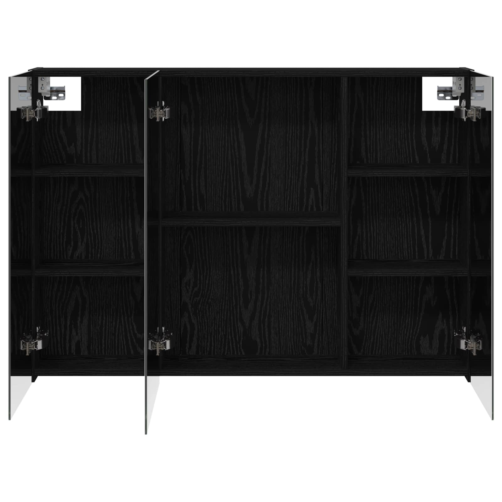 Badkamer spiegelkast met plank Zwart Eiken 100 x 14,5 x 70 cm