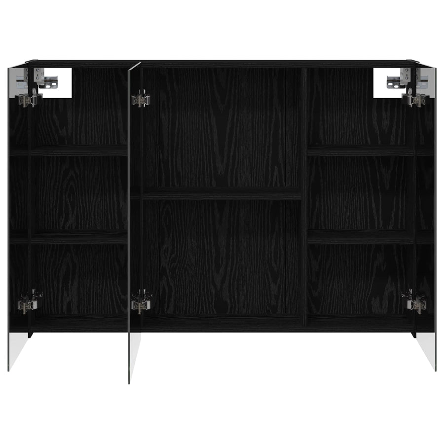 Badkamer spiegelkast met plank Zwart Eiken 100 x 14,5 x 70 cm
