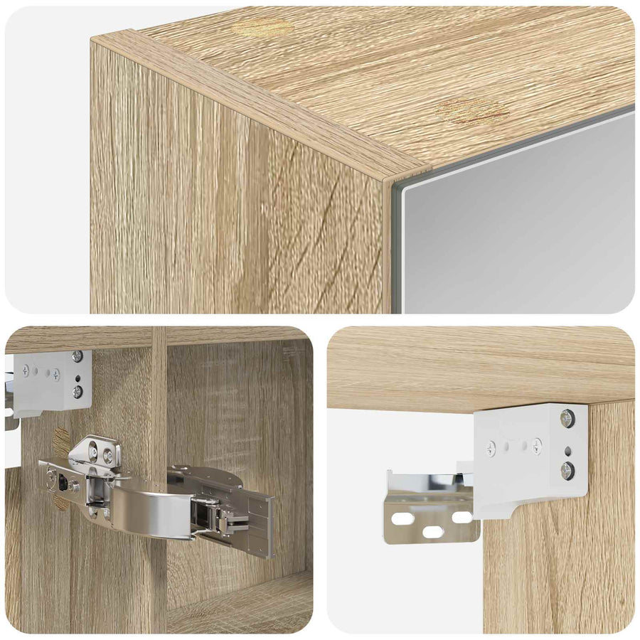 Badkamer spiegelkast met plank Sonoma Eiken 100 x 14,5 x 70 cm