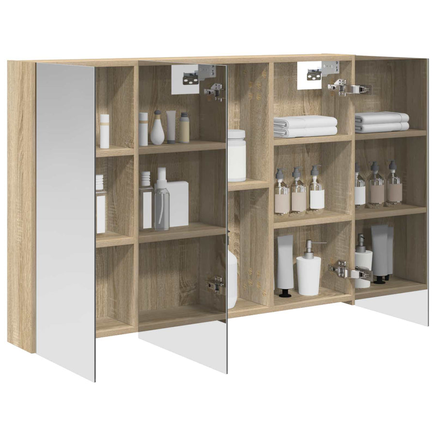 Badkamer spiegelkast met plank Sonoma Eiken 100 x 14,5 x 70 cm
