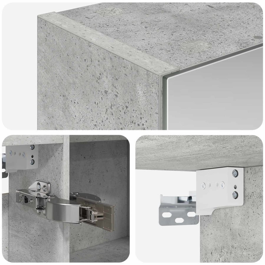 Badkamer spiegelkast met plank Beton Grijs 100 x 14,5 x 70 cm