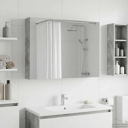 Badkamer spiegelkast met plank Beton Grijs 100 x 14,5 x 70 cm