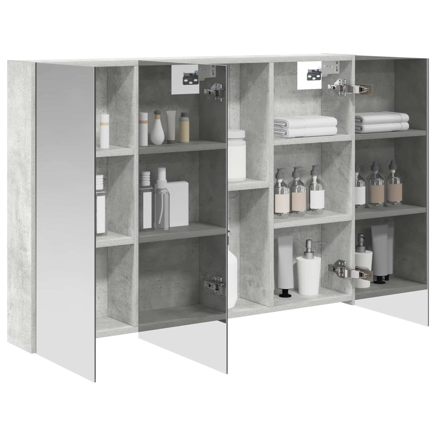 Badkamer spiegelkast met plank Beton Grijs 100 x 14,5 x 70 cm