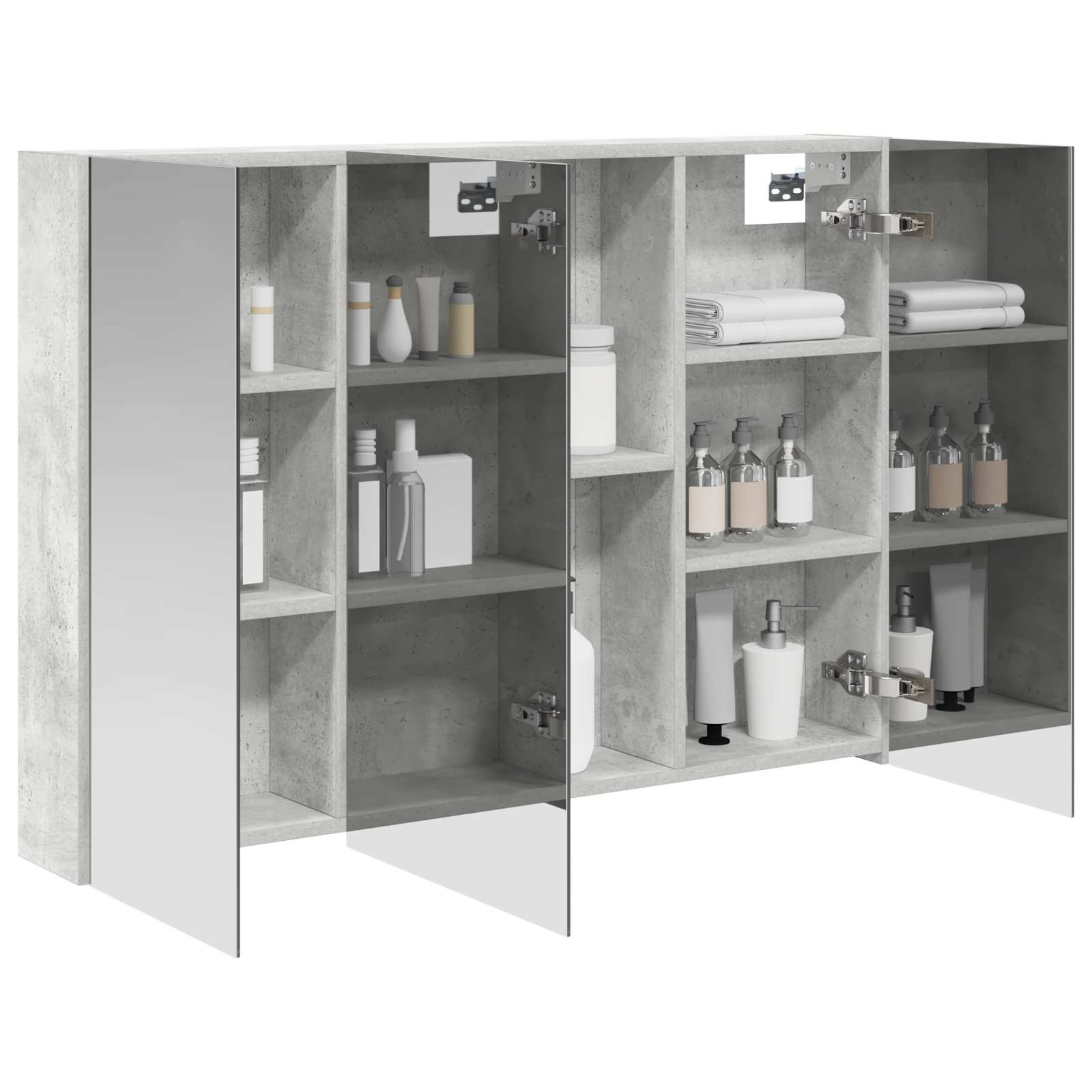 Badkamer spiegelkast met plank Beton Grijs 100 x 14,5 x 70 cm