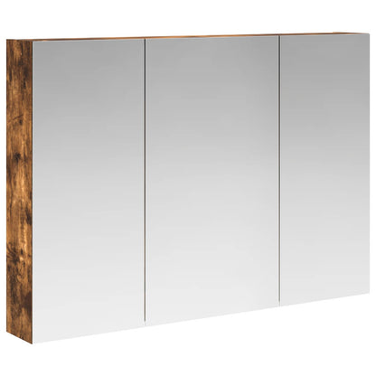 Badkamer spiegelkast met plank Gerookt eiken 100 x 14,5 x 70 cm