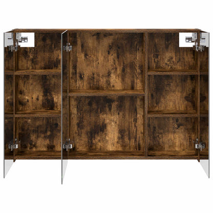 Badkamer spiegelkast met plank Gerookt eiken 100 x 14,5 x 70 cm