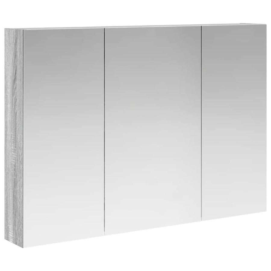 Badkamer spiegelkast met plank Grijs Sonoma 100 x 14,5 x 70 cm