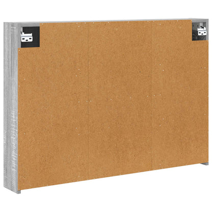 Badkamer spiegelkast met plank Grijs Sonoma 100 x 14,5 x 70 cm