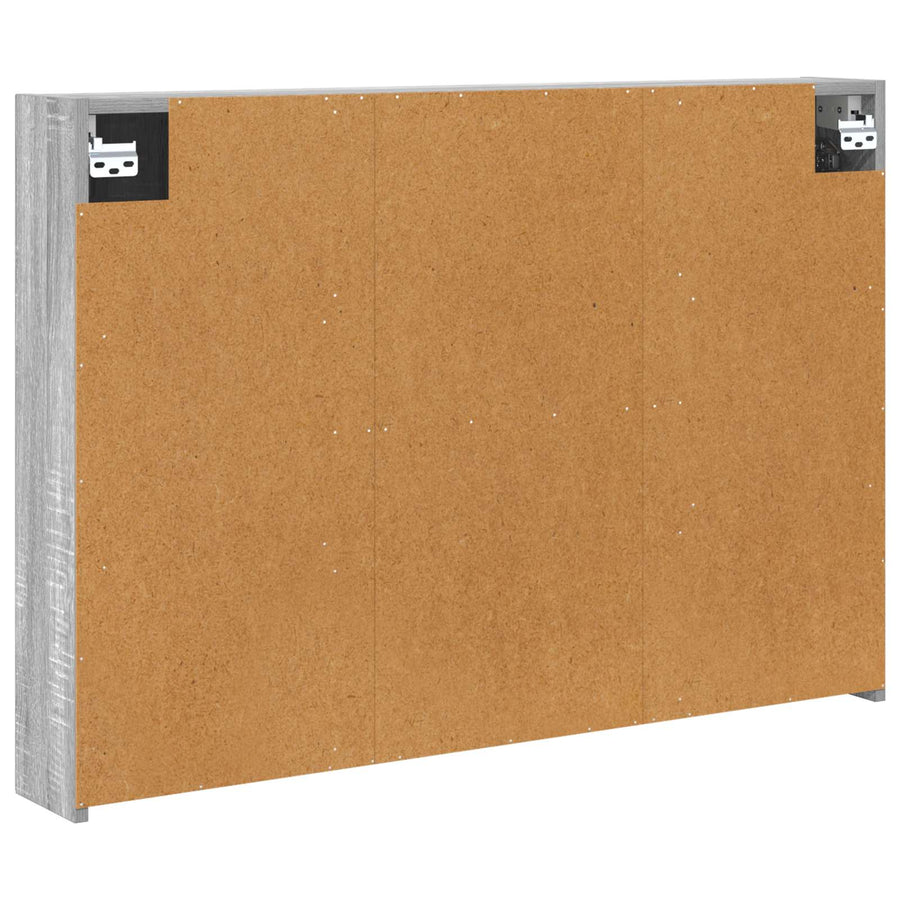 Badkamer spiegelkast met plank Grijs Sonoma 100 x 14,5 x 70 cm