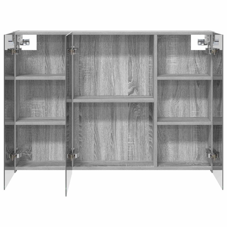 Badkamer spiegelkast met plank Grijs Sonoma 100 x 14,5 x 70 cm