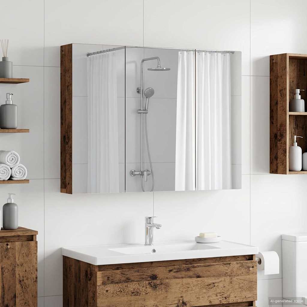 Badkamer spiegelkast Oudhout 100 x 14,5 x 70 cm Bewerkt hout