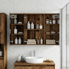 Badkamer spiegelkast 100x14,5x70 cm oudhout