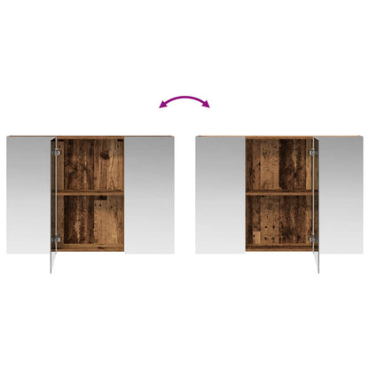 Badkamer spiegelkast Oudhout 100 x 14,5 x 70 cm Bewerkt hout