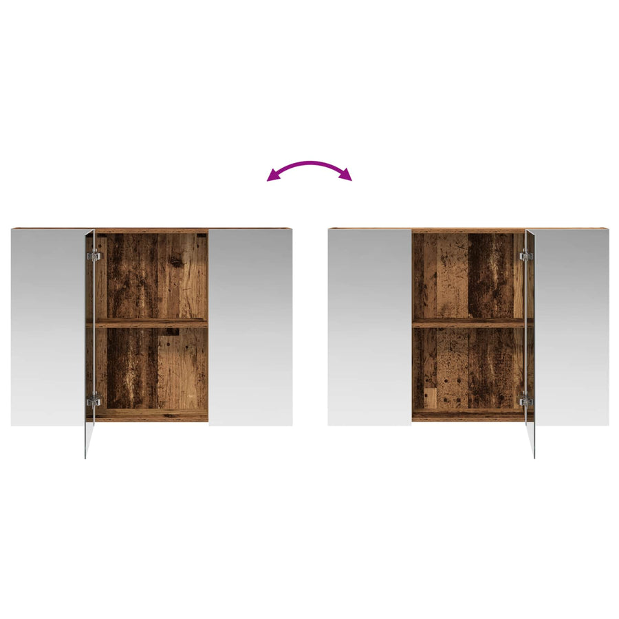Badkamer spiegelkast Oudhout 100 x 14,5 x 70 cm Bewerkt hout