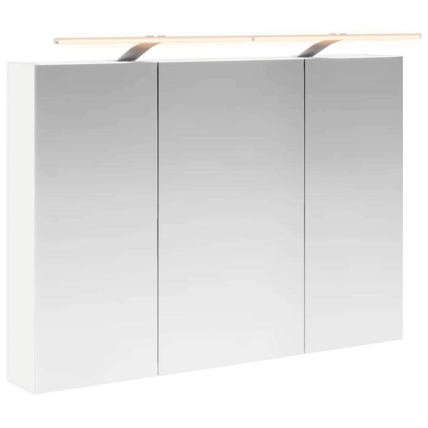 Badkamer spiegelkast Wit 100 x 14,5 x 70 cm Bewerkt hout