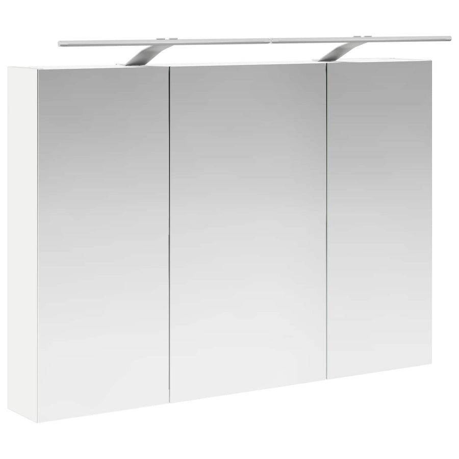 Badkamer spiegelkast Wit 100 x 14,5 x 70 cm Bewerkt hout