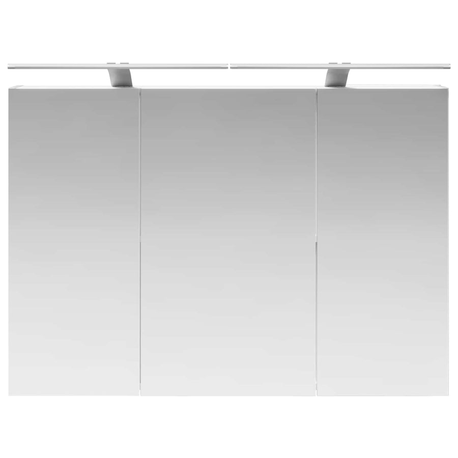 Badkamer spiegelkast Wit 100 x 14,5 x 70 cm Bewerkt hout