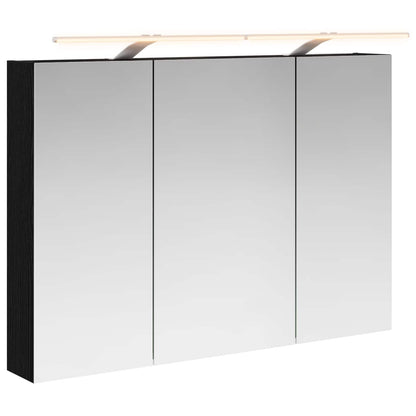Badkamer spiegelkast met plank Zwart Eiken 100 x 14,5 x 70 cm