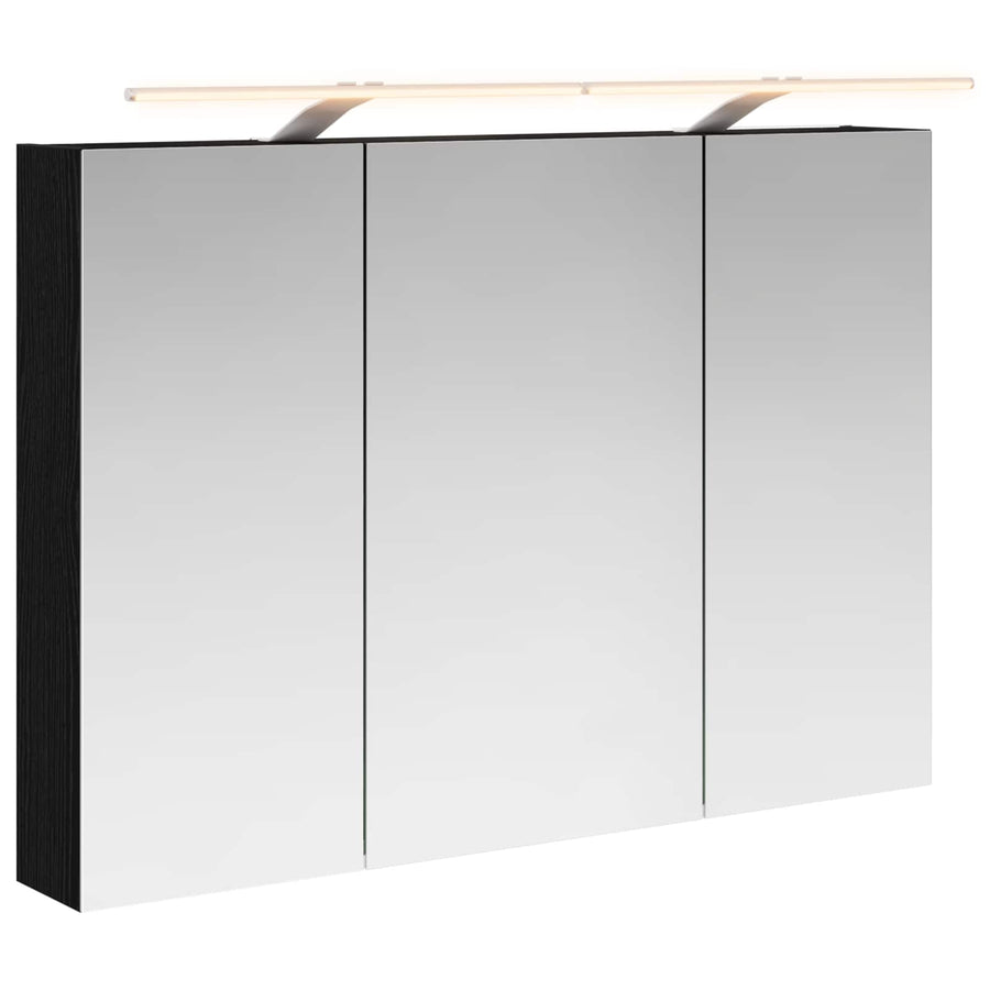 Badkamer spiegelkast met plank Zwart Eiken 100 x 14,5 x 70 cm