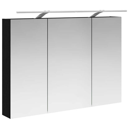 Badkamer spiegelkast met plank Zwart Eiken 100 x 14,5 x 70 cm