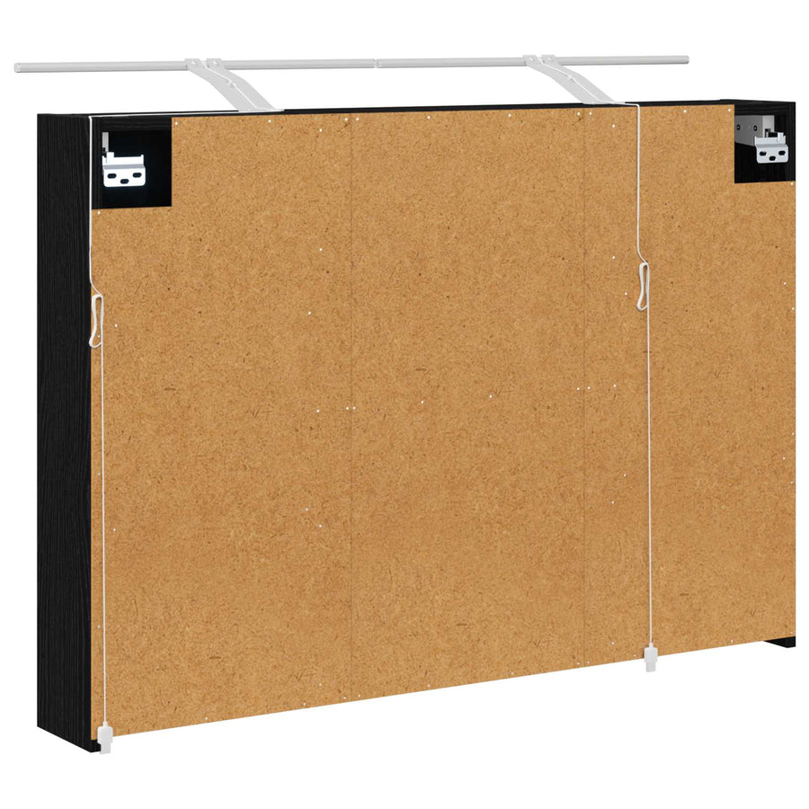 Badkamer spiegelkast met plank Zwart Eiken 100 x 14,5 x 70 cm