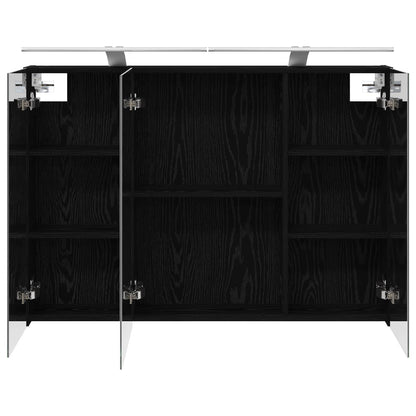 Badkamer spiegelkast met plank Zwart Eiken 100 x 14,5 x 70 cm