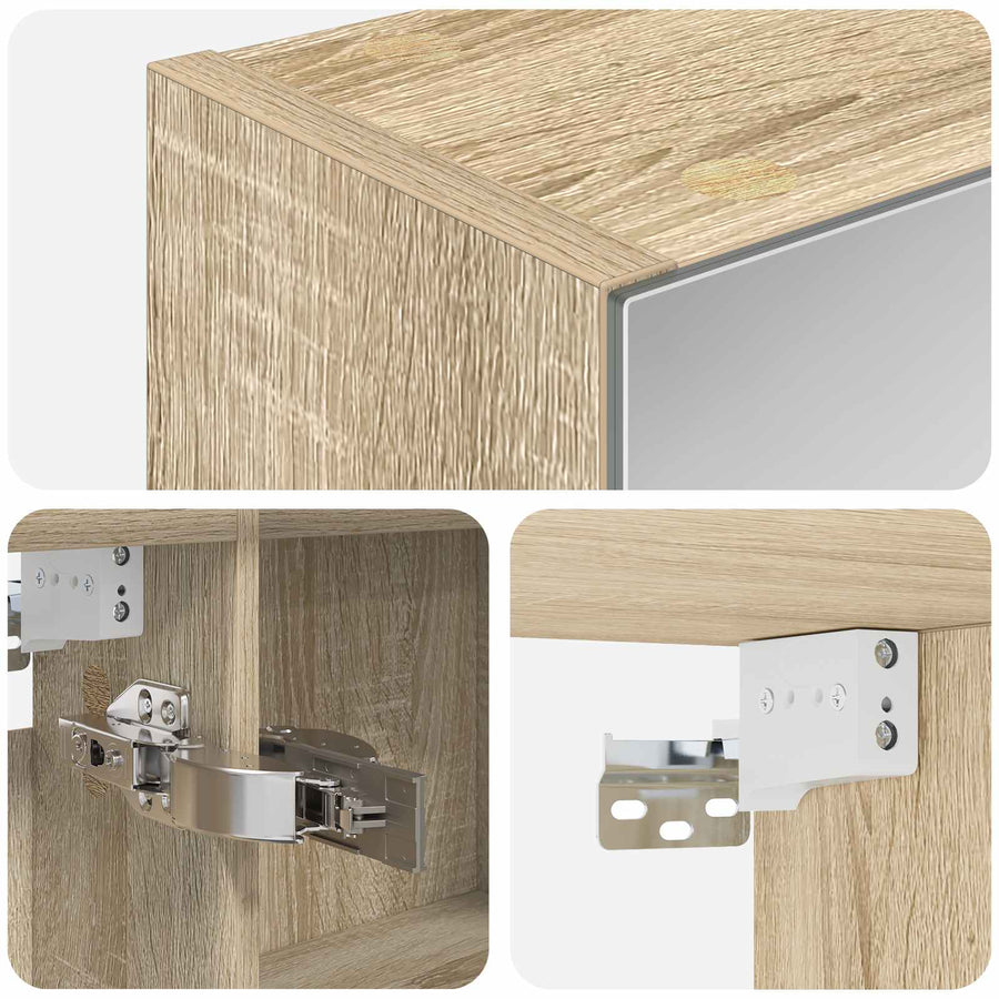 Badkamer spiegelkast met plank Sonoma Eiken 100 x 14,5 x 70 cm