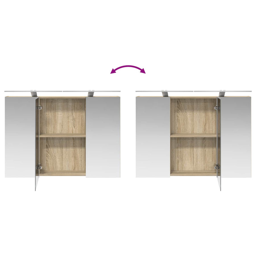 Badkamer spiegelkast met plank Sonoma Eiken 100 x 14,5 x 70 cm