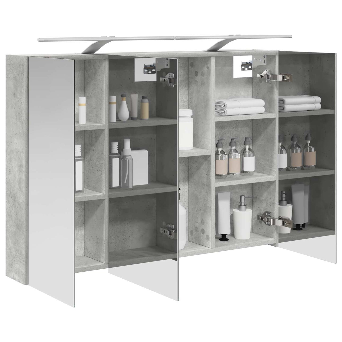 Badkamer spiegelkast met plank Beton Grijs 100 x 14,5 x 70 cm
