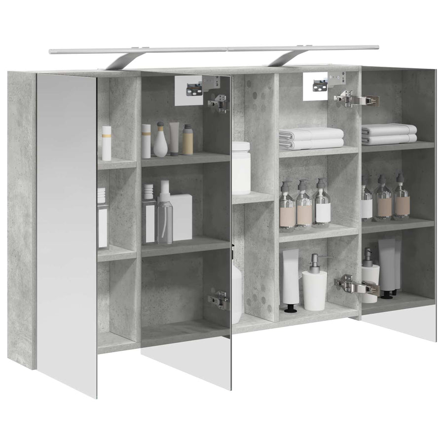 Badkamer spiegelkast met plank Beton Grijs 100 x 14,5 x 70 cm