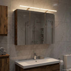 Badkamer spiegelkast 100x14,5x70 cm gerookt eiken