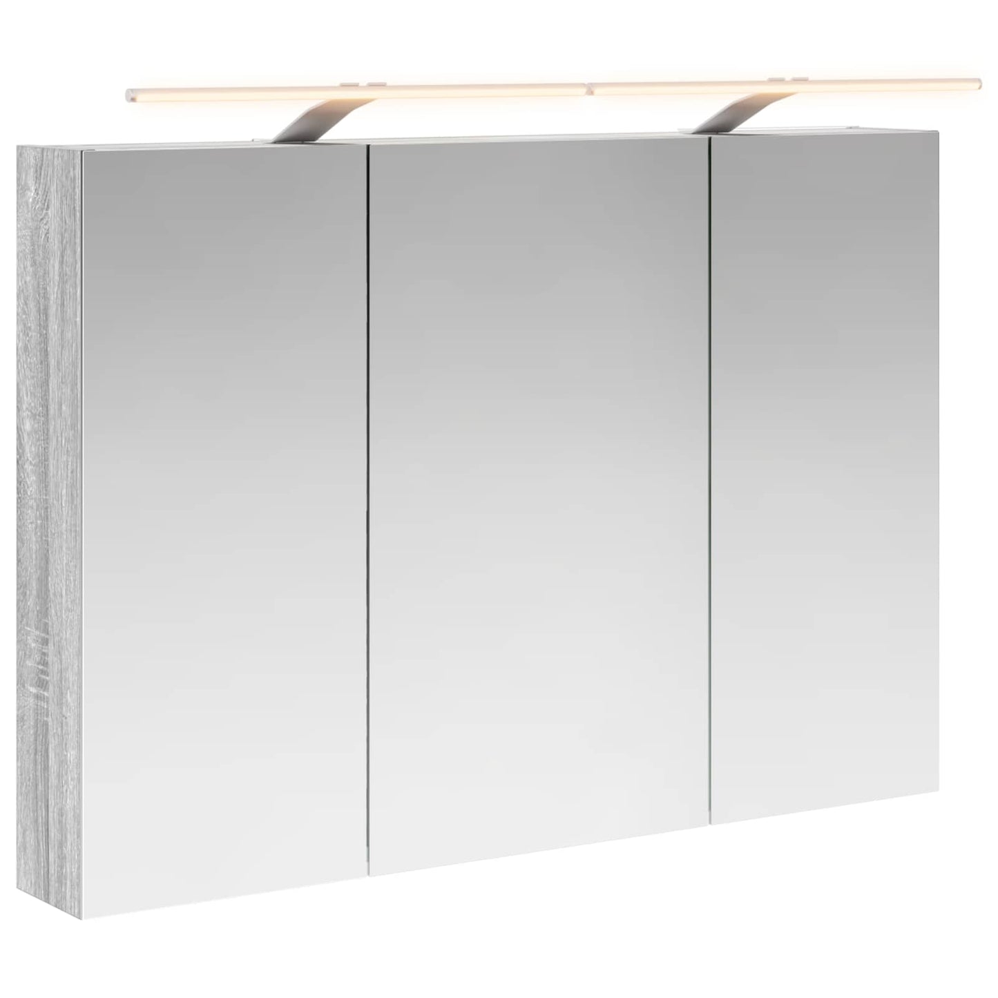 Badkamer spiegelkast met plank Grijs Sonoma 100 x 14,5 x 70 cm