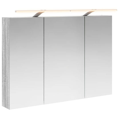 Badkamer spiegelkast met plank Grijs Sonoma 100 x 14,5 x 70 cm