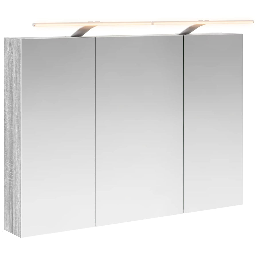 Badkamer spiegelkast met plank Grijs Sonoma 100 x 14,5 x 70 cm
