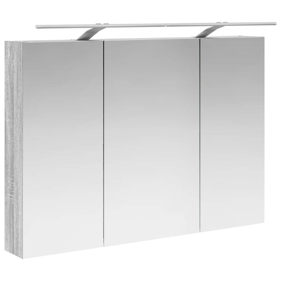 Badkamer spiegelkast met plank Grijs Sonoma 100 x 14,5 x 70 cm