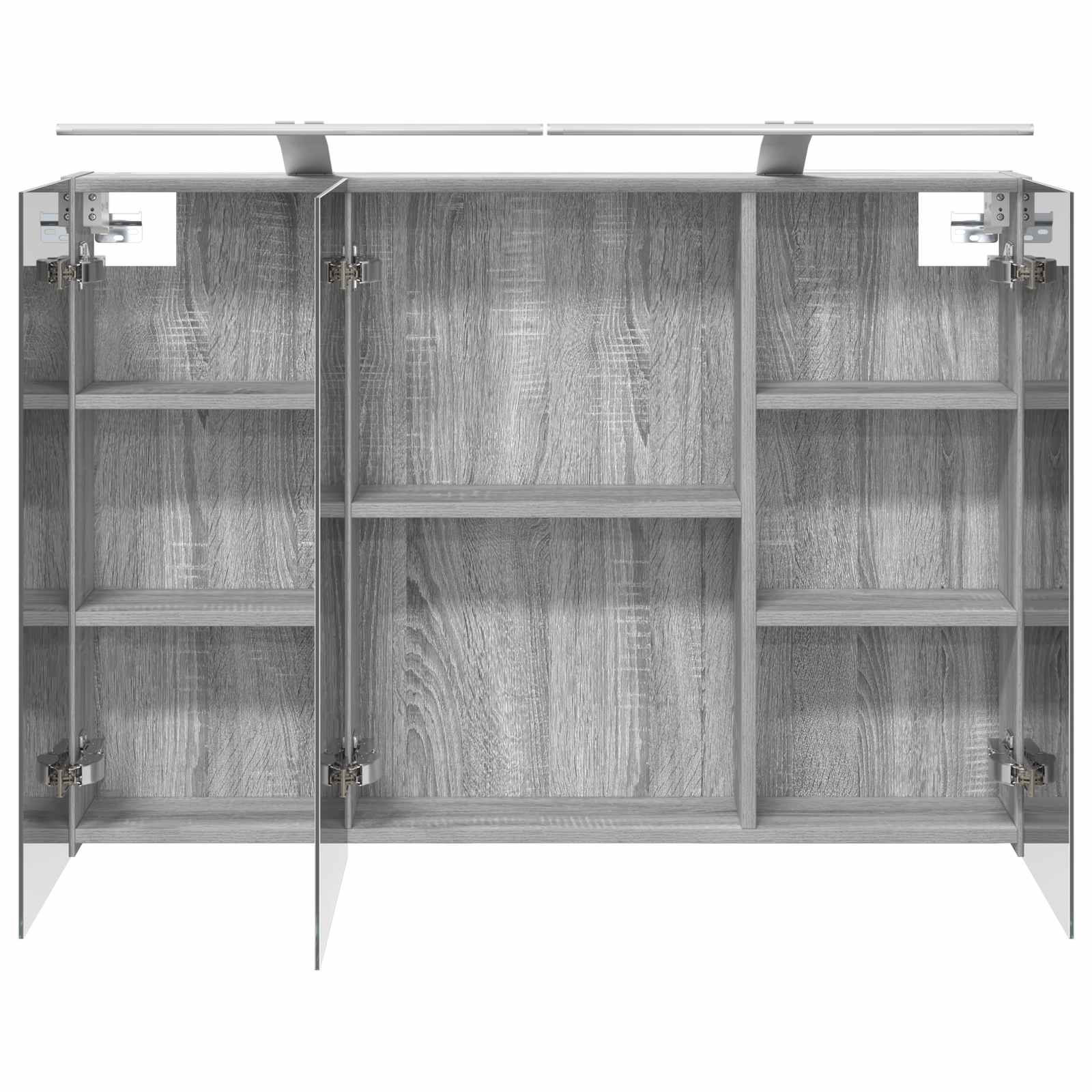Badkamer spiegelkast met plank Grijs Sonoma 100 x 14,5 x 70 cm