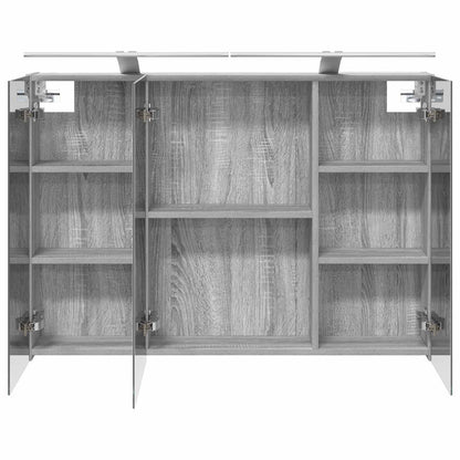 Badkamer spiegelkast met plank Grijs Sonoma 100 x 14,5 x 70 cm
